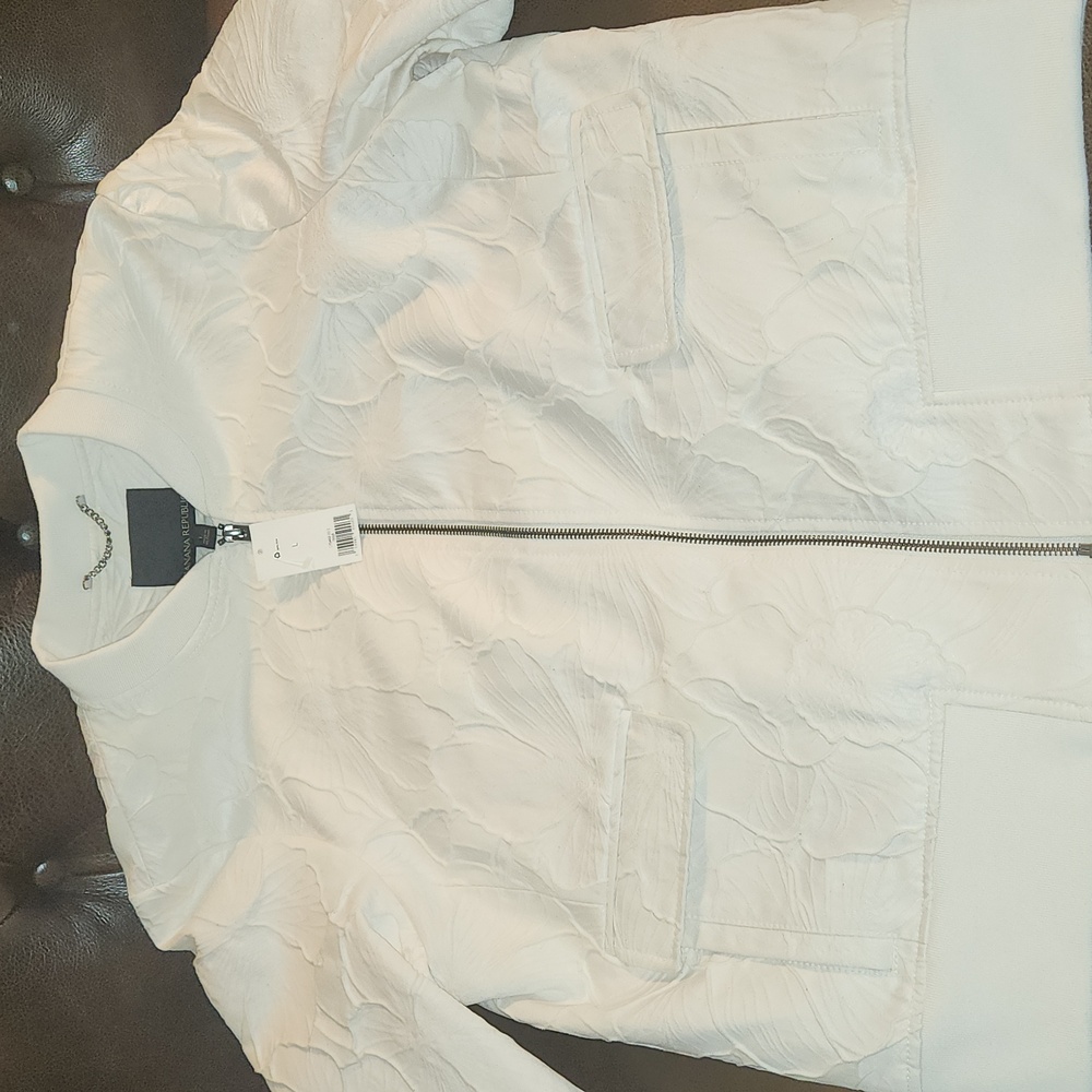 NWT Banana Republic Floral Embossed Bomber Jacket